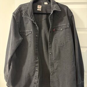 Levi's Charcoal Button-Up Shirt